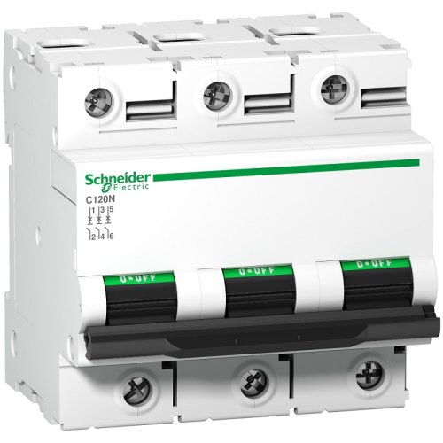 Выключатель автоматический Schneider Electric Acti9 C120N 3п 63А D 10кА картинка